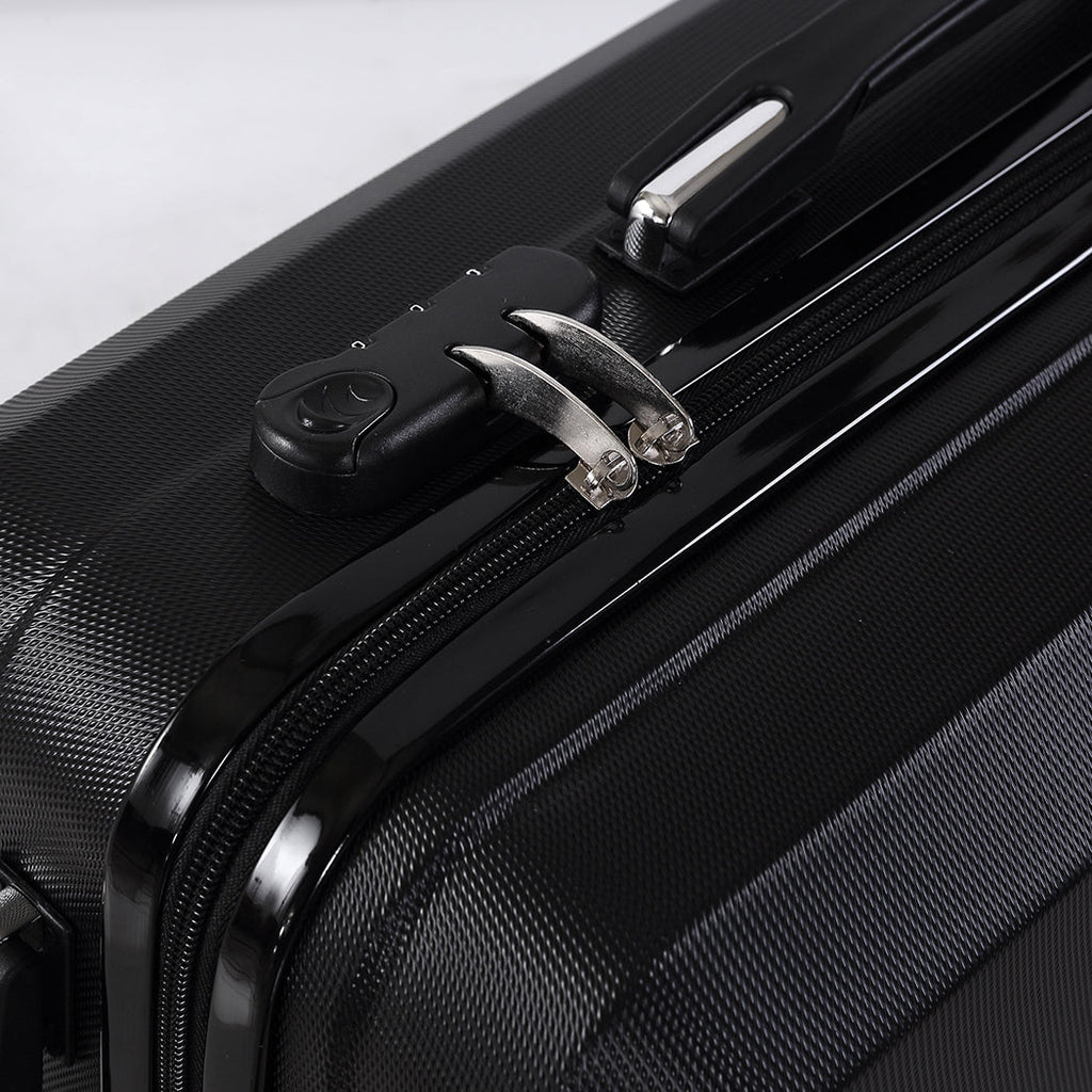NNEIDS Slimbridge 2pcs 20"Travel Luggage Set Black