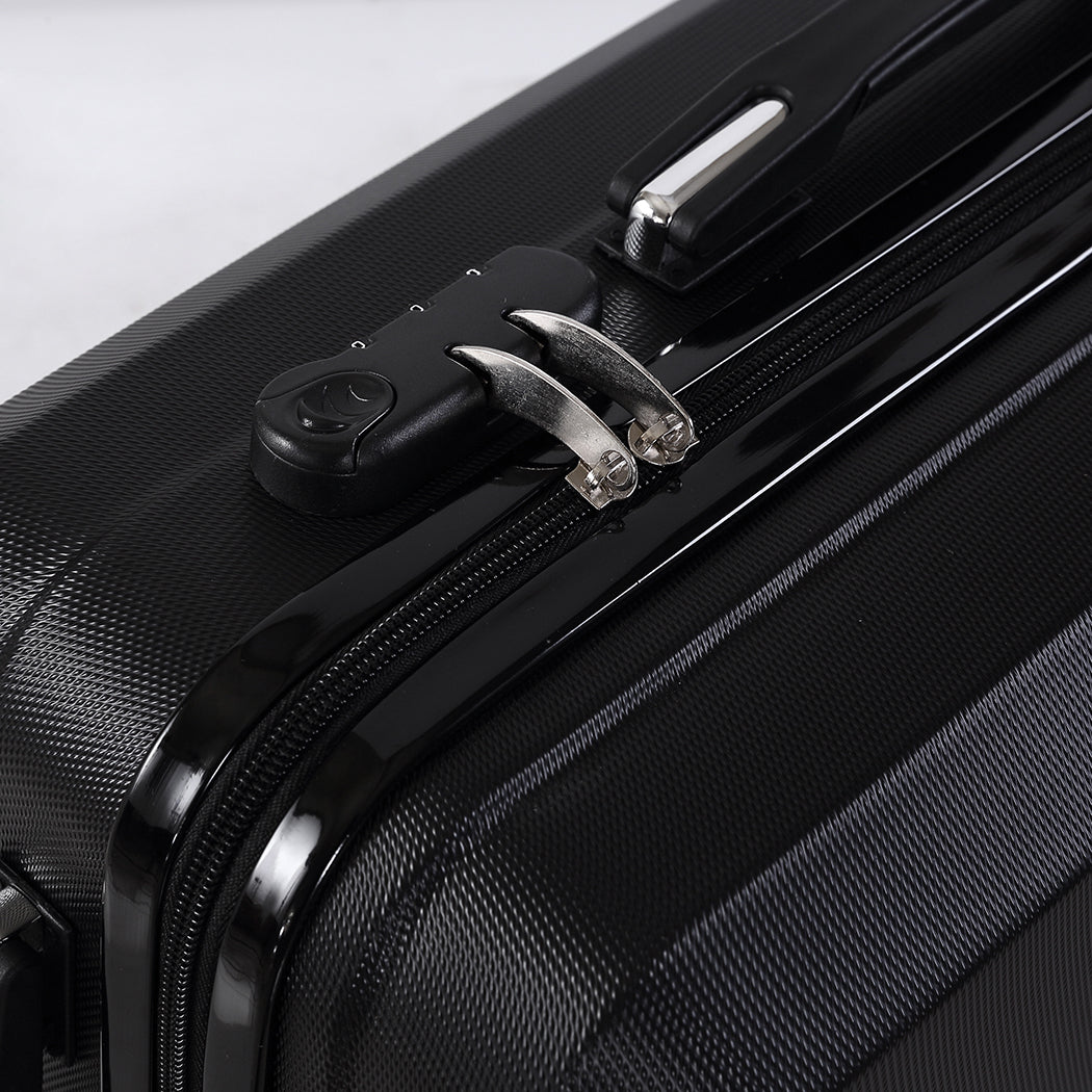 NNEIDS Slimbridge 2pcs 20"Travel Luggage Set Black