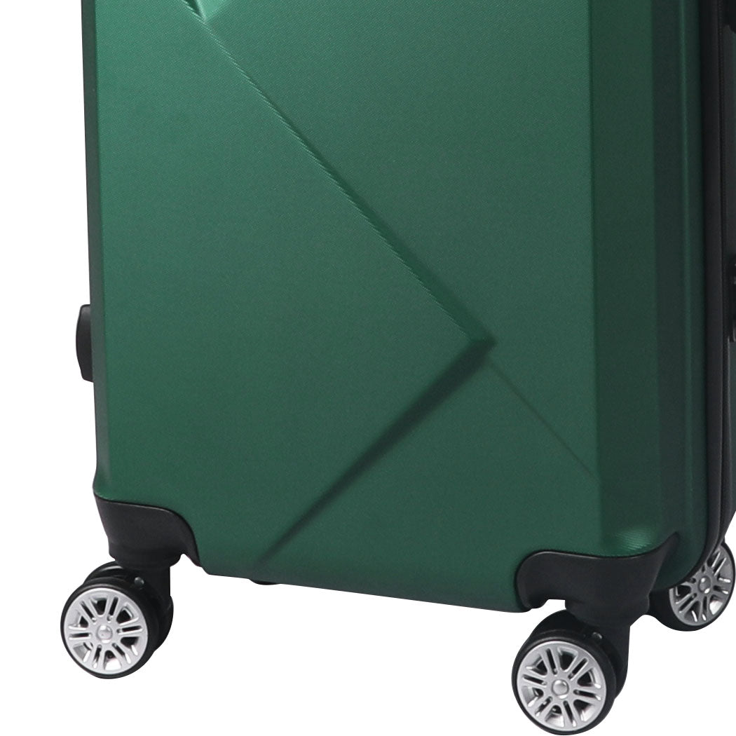 NNEIDS Slimbridge 2pcs 20"Travel Luggage Set Green
