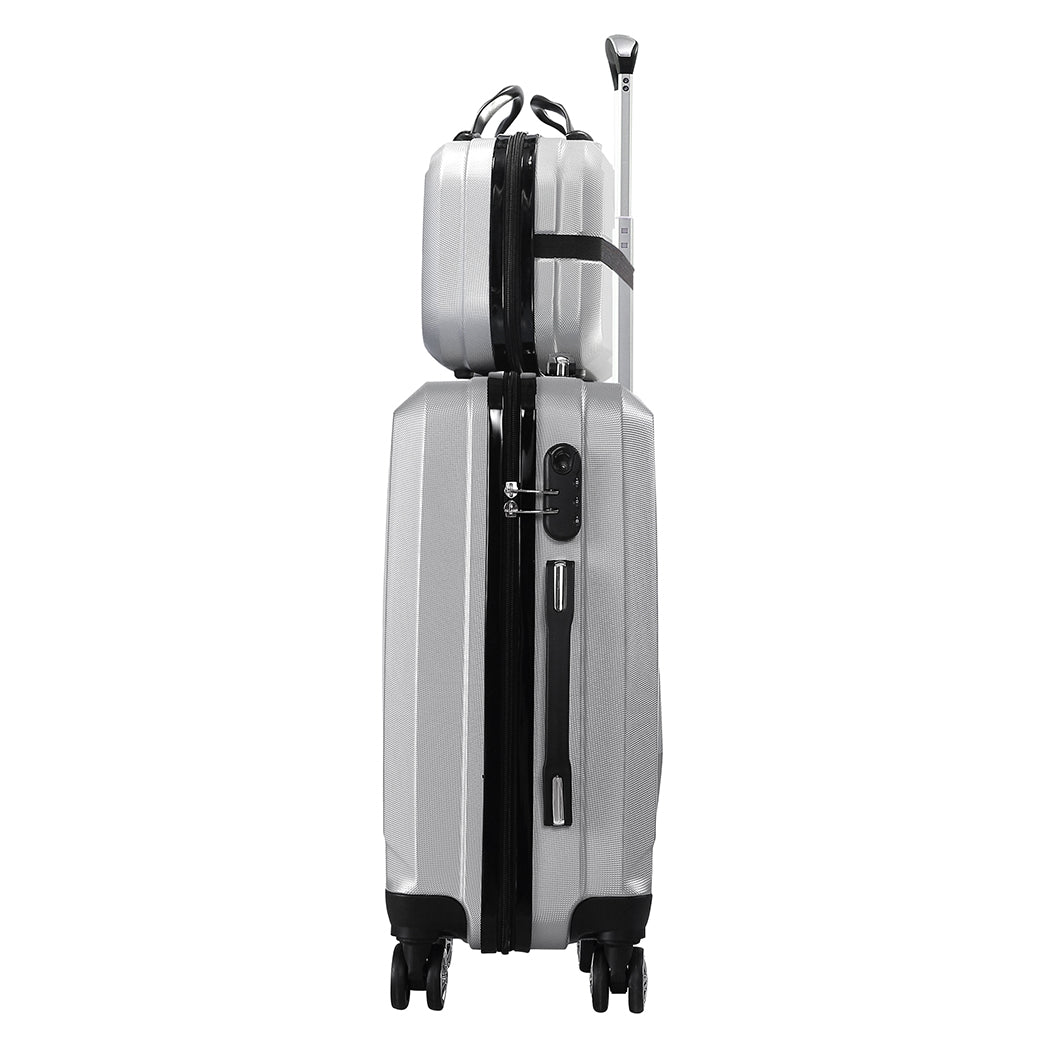 NNEIDS Slimbridge 2pcs 20"Travel Luggage Set Grey