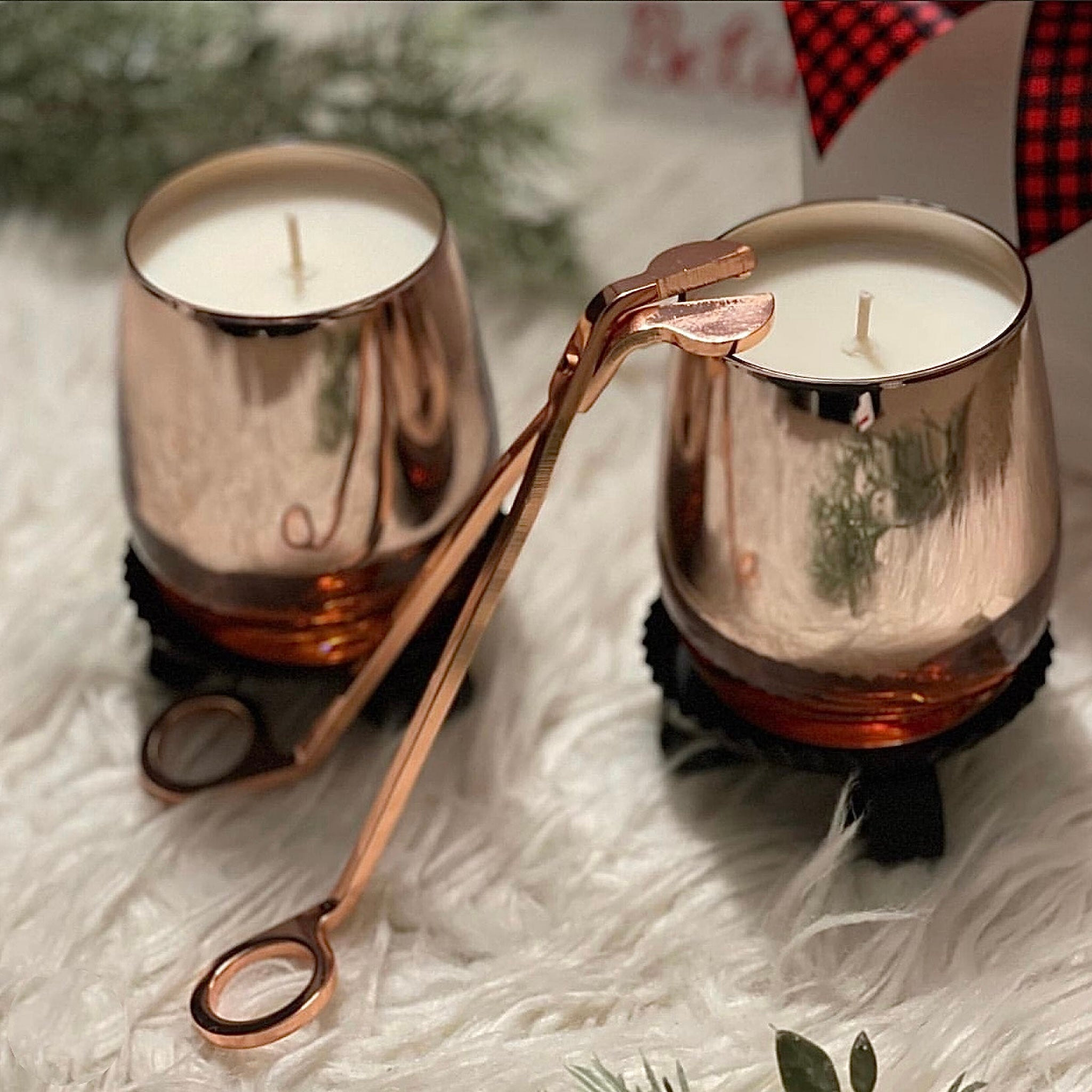 Cozy Winter Day Candle Rose Gold