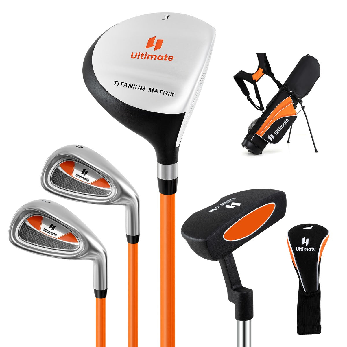 NNECW Junior Complete Golf Club Set for Age 11 to 13-Yellow