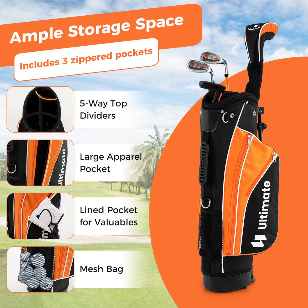 NNECW Junior Complete Golf Club Set for Age 11 to 13-Yellow
