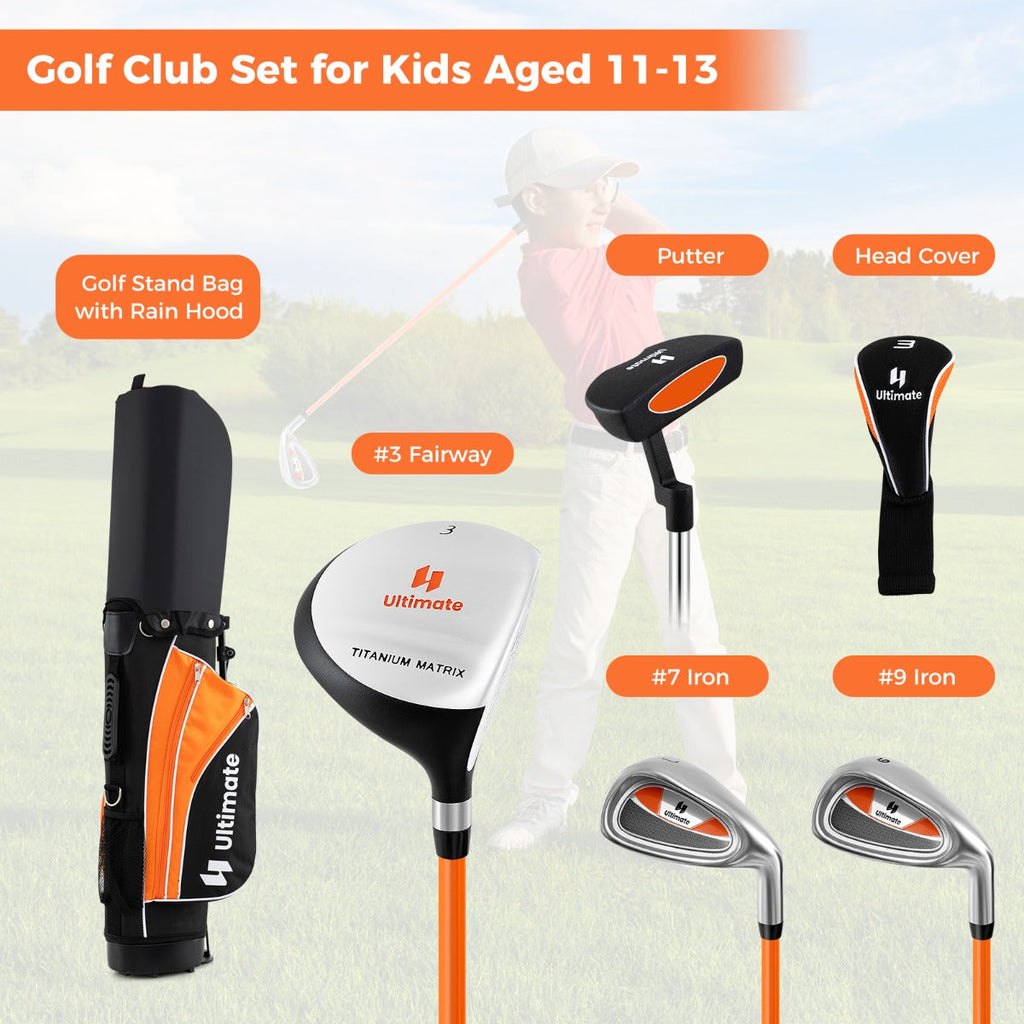 NNECW Junior Complete Golf Club Set for Age 11 to 13-Yellow