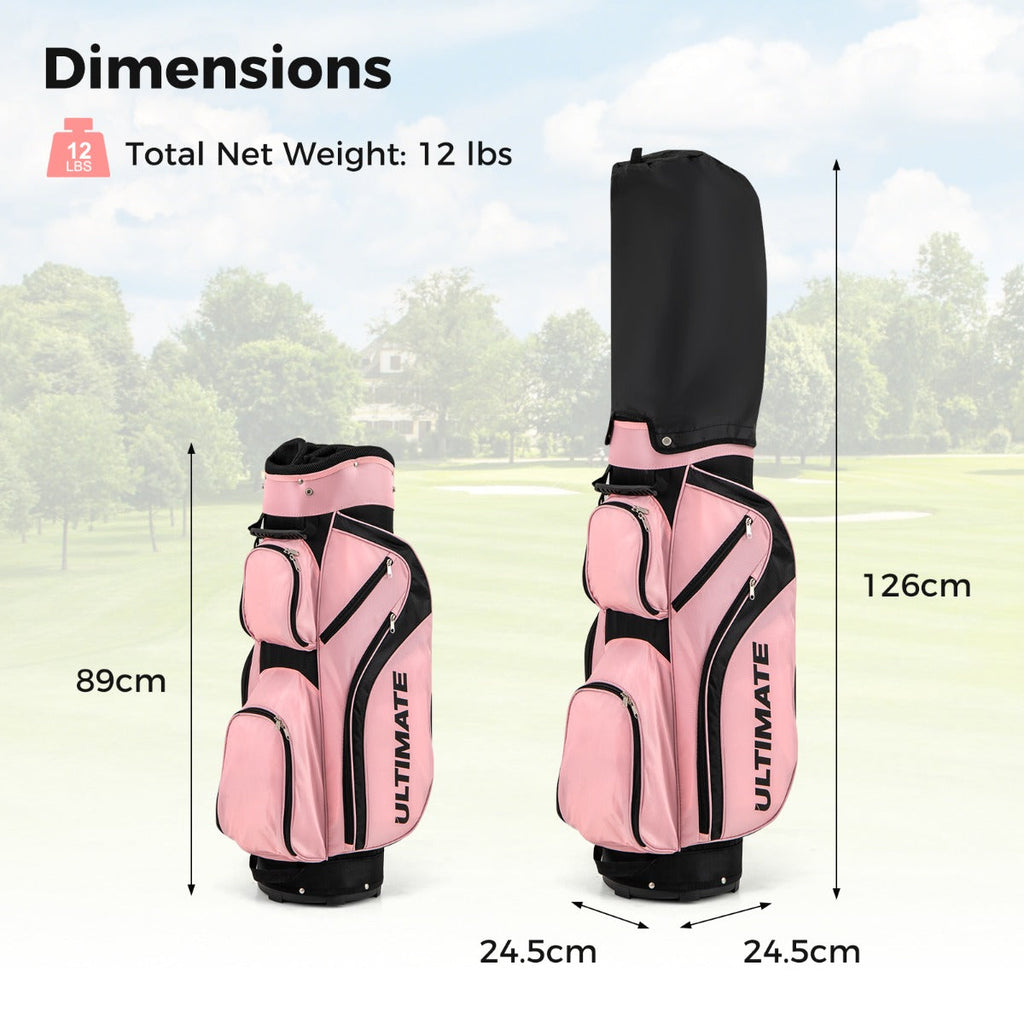 NNECW Ladies Complete Golf Club Set with Driver and Stand Bag-Pink