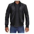 Mens Clark Leather Bomber Jacket