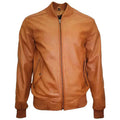 Mens Lambskin Leather Bomber Jacket