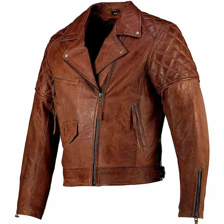 Mens Vintage Brown Leather Jacket