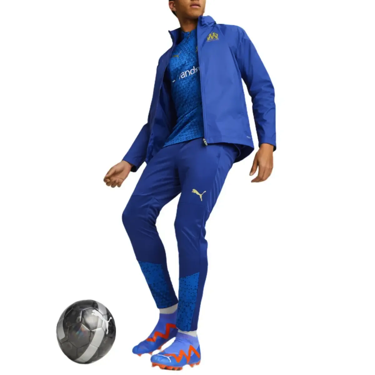 Olympique Marseille soccer training rain jacket 2024 - Puma