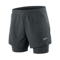 Men Running Shorts 2 in 1 Sports Shorts Quick Dry Active Training Exercise Jogging Gym Shorts With Zipper Pockets
