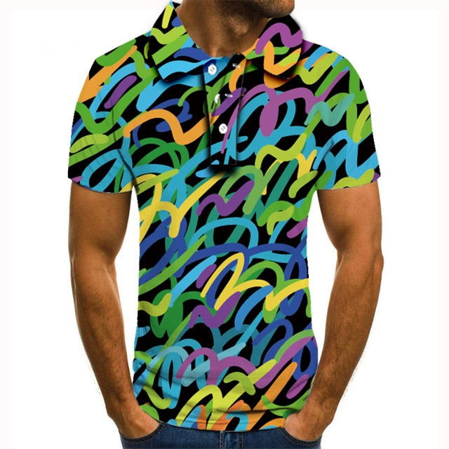 Polo shirt men men clothing polo shirt men Summer Men's Short Sleeve Polo Shirt High Quality Men Printed Polo Shirt