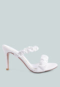 Qualie Ruched Strap Stiletto Sandals