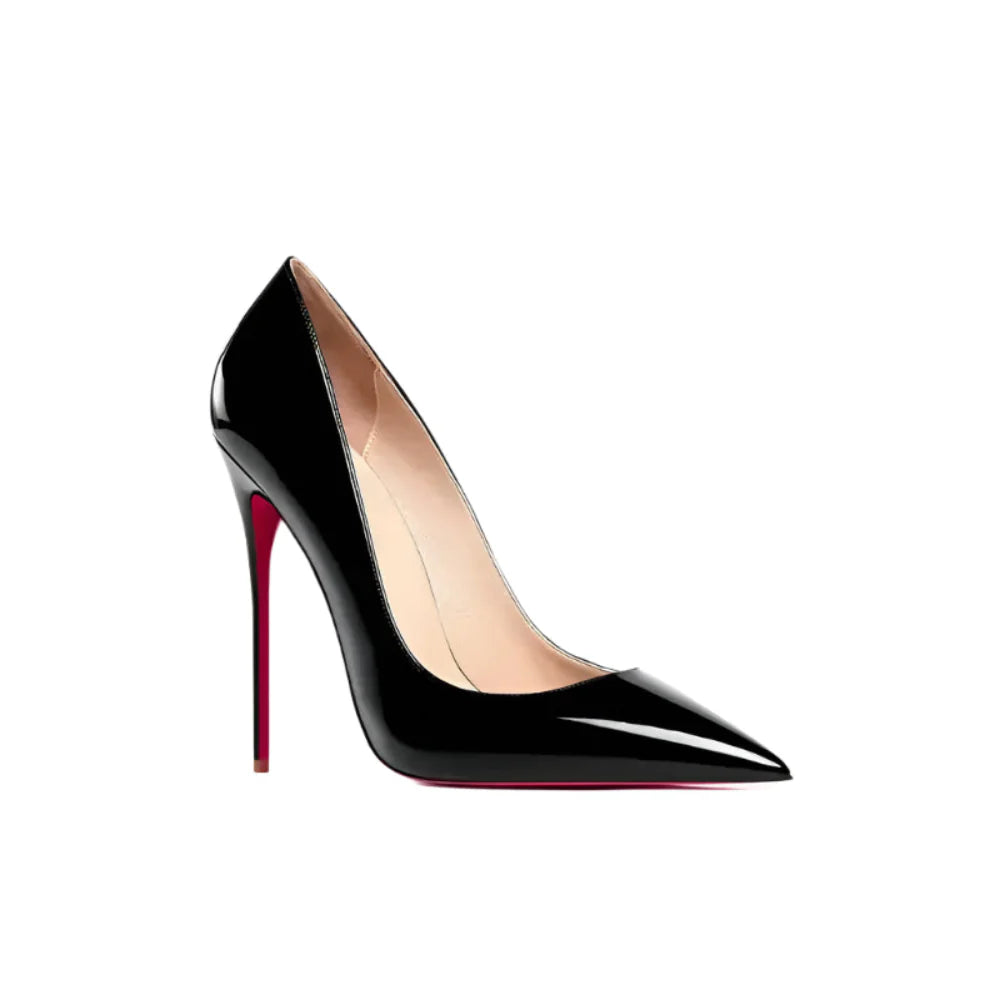 Real Leather Classic Pumps Red Bottom Pointed Toe High Heels