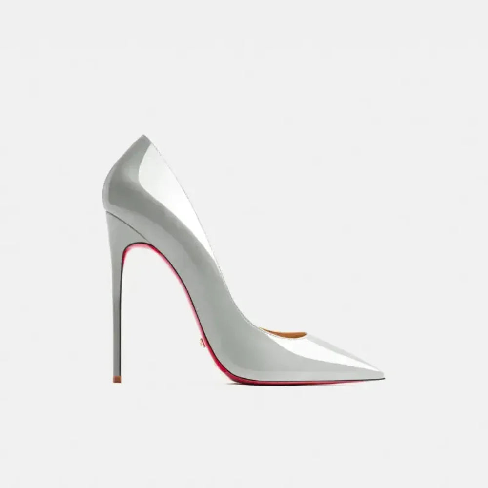 Real Leather Classic Pumps Red Bottom Pointed Toe High Heels