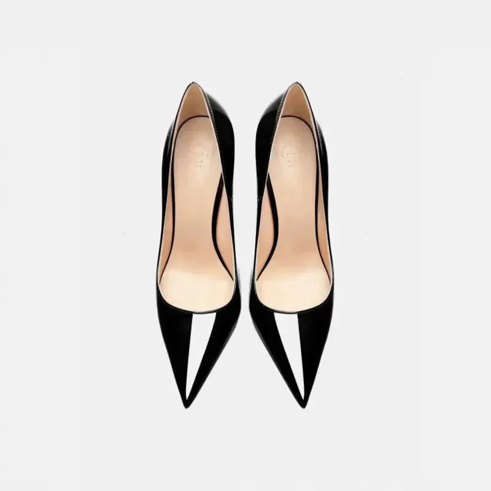 Real Leather Classic Pumps Red Bottom Pointed Toe High Heels