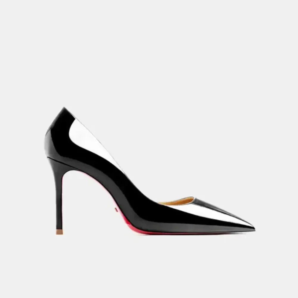 Real Leather Classic Pumps Red Bottom Pointed Toe High Heels