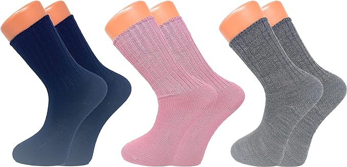 3 Pairs Women’s Loose-Fitting Crew Socks – Soft & Cozy Sleep Socks – Warm & Breathable