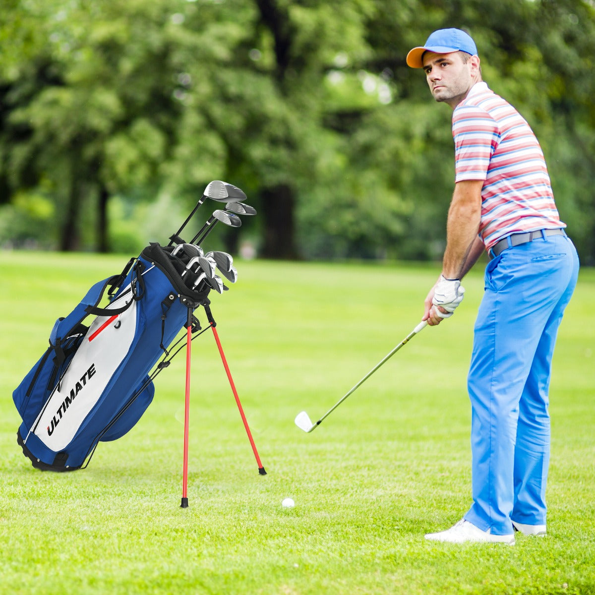 NNECW Set 10 Pieces Mens Complete Golf Clubs Package