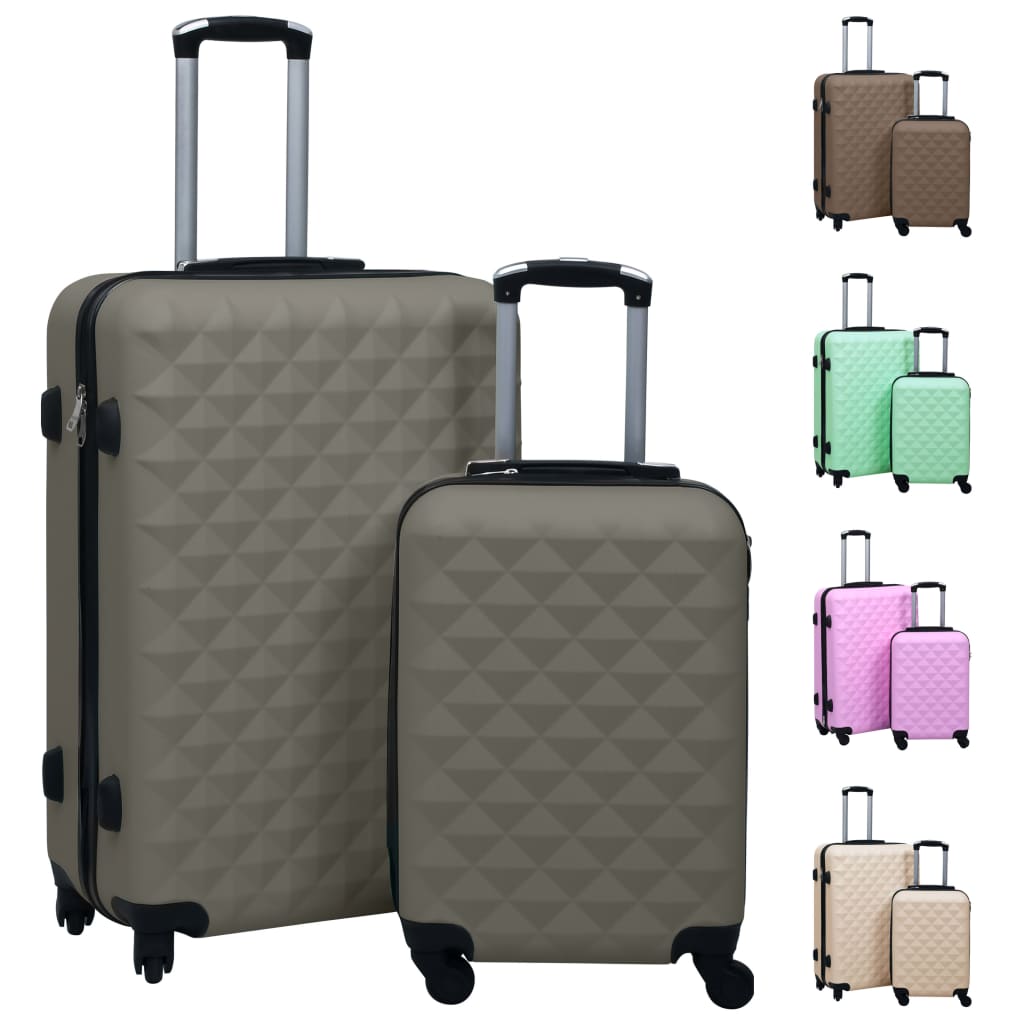vidaXL Suitcase Set Travel Luggage Suitcase Bag Hardcase Trolley 2 Pcs ABS