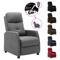 vidaXL Massage Recliner Chair Push Armchair for Home Theater Cinema Fabric