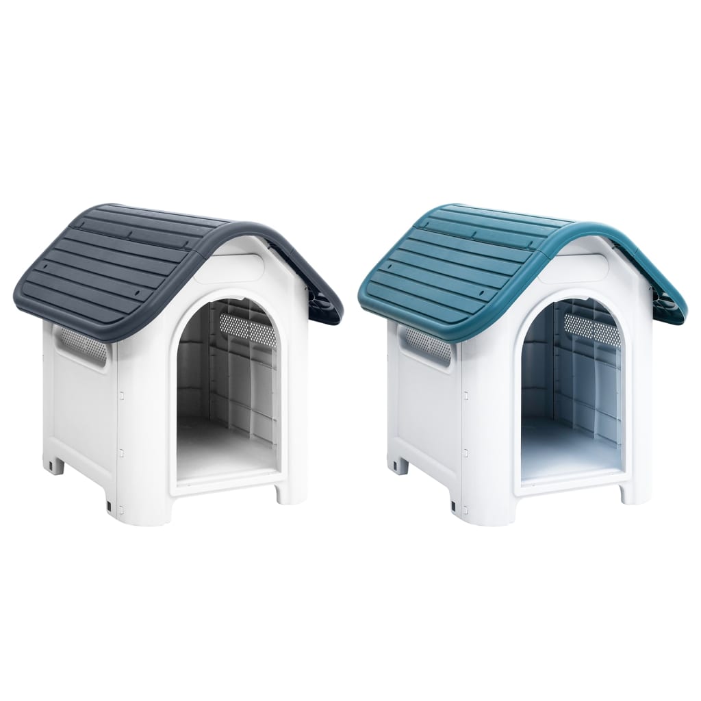 vidaXL Dog House Garden Dog Kennel Small Pet Cage Puppy Shelter Polypropylene