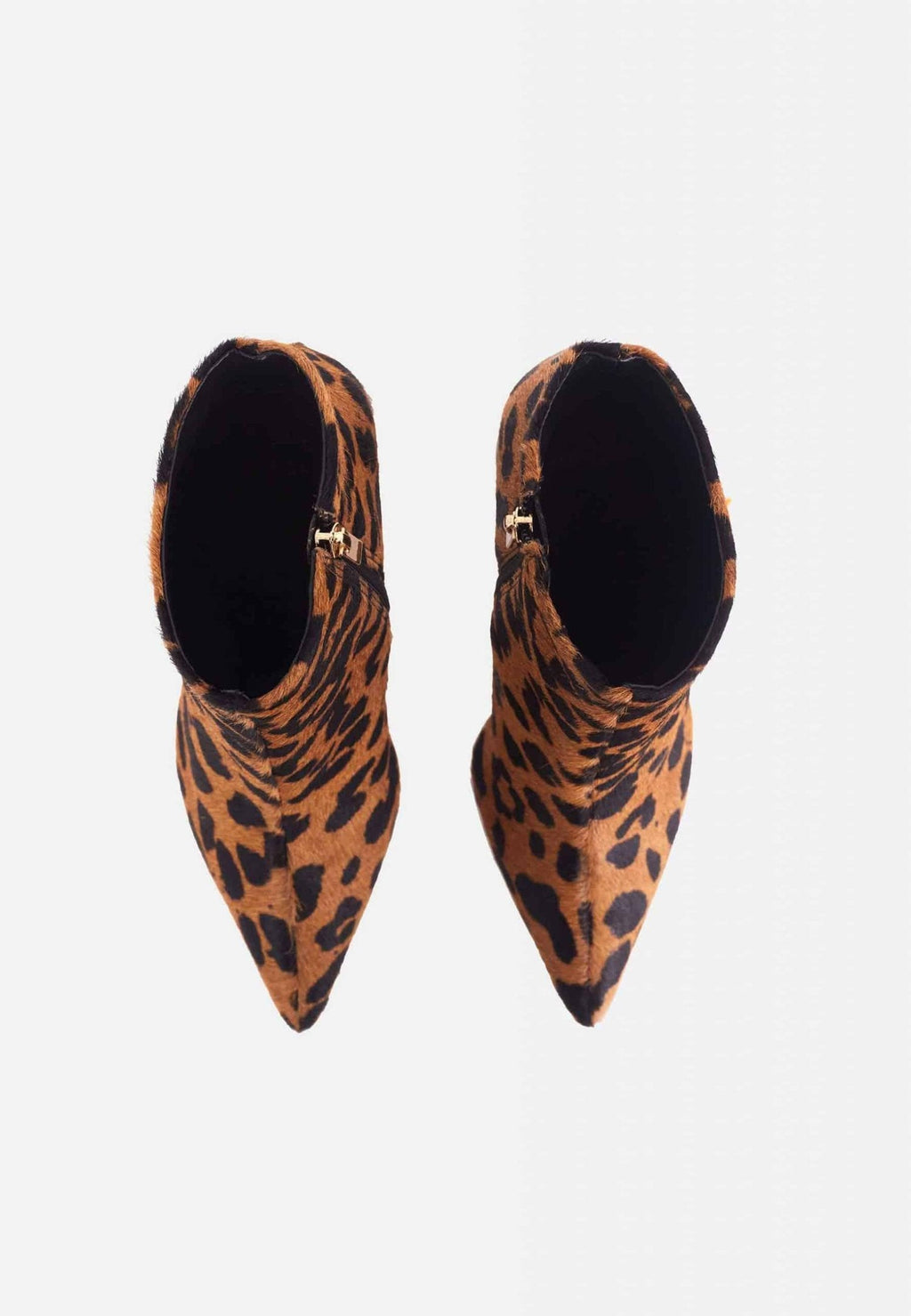 Brown Animal Print Boots Sapucaia – 8.4cm Block Heel Ankle Boots