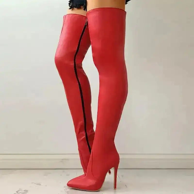 Zipper High Heels Over The Knee Boots